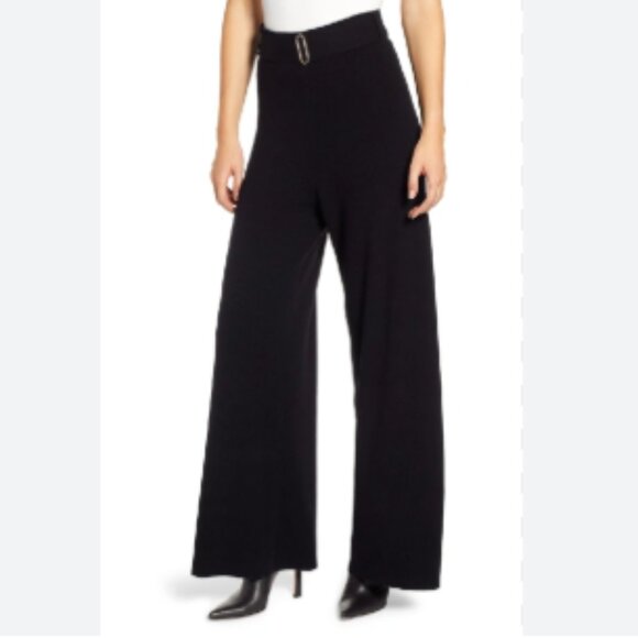 AG Adriano Goldschmied Sz Small Quill Wide Leg Rib Pant Cashmere Wool Blend NEW - Picture 1 of 6